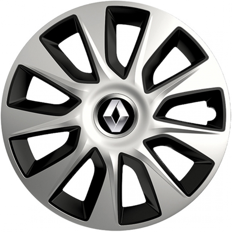 PUKLICE PRE RENAULT 15" STRATOS silver/black 4ks